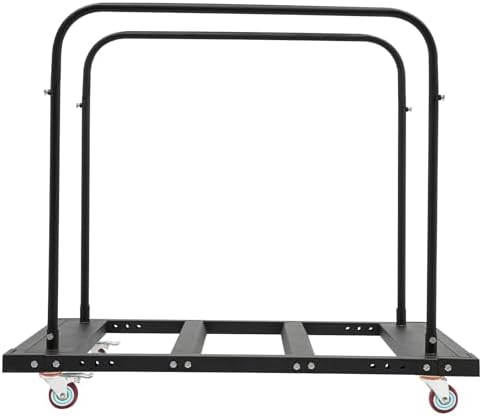 Material Handling Truck, Free Standing Large Capacity Rolling Cart, Adjustable Heavy Duty Table Trolley Desk Trolley, Steel Folding Table Cart, 29.1*45.3*38.6in Folding Table Trolley for Heavy Boxes - Image 4