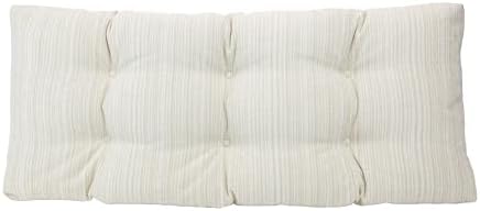 Klear Vu The Gripper Non-Slip Tufted Bench Cushion for Indoor Furniture, Assembled in USA, Entryway Storage, Bay Window, Corner Nook or Piano Seat, 33 Inches, Chenille Cream by KlearVUHomeTextiles
