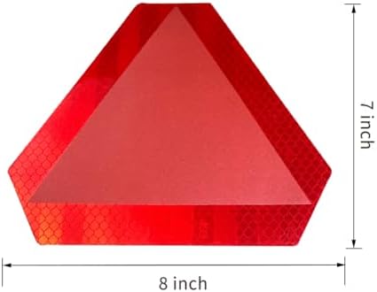 5Pcs Slow Moving Vehicle Sign Stickers, Reflective Triangle for Golf Cart - Image 2