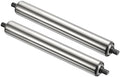PATIKIL Conveyor Roller 3" Diameter 14" Length, 2 Pack Stainless Steel Transmission Replacement Part Galvanized End, Silver by PATIKIL