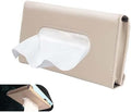 WZP Car Visor Tissue Holder, PU Leather Version Hanging Tissue Holder in Car, Slim Visor Mount Paper Napkin Organizer, Universal for Most Vehicles (Beige) by Unknown