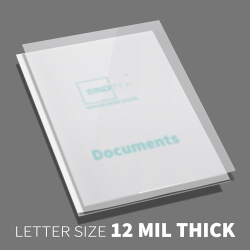 Binditek 12 Mil Binding Covers, 8.5x11 Inches, Semi-Transparent, 50 Pack - Image 2