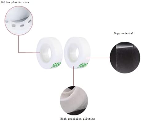 Clear Tape Refills Rolls for Dispenser, Transparent Tape, 12 Rolls, 1 inch Core, 3/4 inch x 900 inches - Image 4