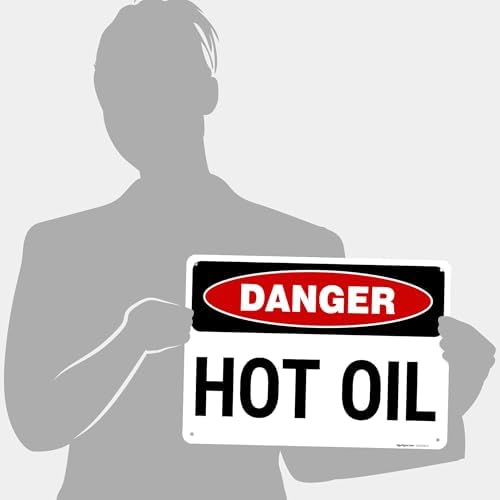 Danger Hot Oil OSHA Sign, - Image 4