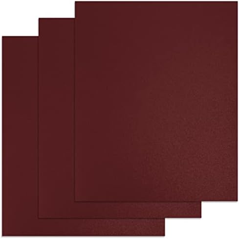 Binditek 12 Mil Sand-Textured Binding Covers, Letter Size, Maroon, 25 Pack by Binditek