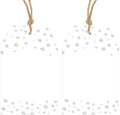 Anwyll Gift Tags with String - 100 Pcs Silver Foil Gift Tags for Presents by Anwyll