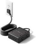 SUPERDANNY Extension Cord,Flat Plug Surge Protector Power Strip,10Ft by SUPERDANNY