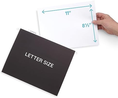 Blue Summit Supplies 25 Hanging File Folders, Letter Size, Black - Image 4