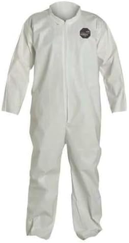 DuPont ProShield 60 NG120S Disposable Protective Coverall with Open Cuff, White, Medium (Pack of 25) by DuPontPersonalProtection
