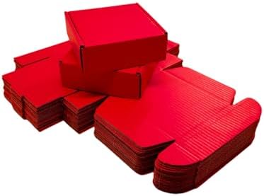 50 Pack 4.7x4.7x1.6 in Red Shipping Boxes - Image 4