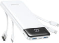 charmast Power Bank Portable Charger with Reinforced Built-in 4 Cables by charmast