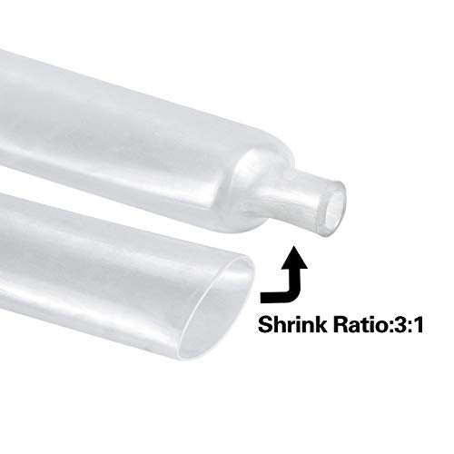 XHF 1.5 inch 3:1 Waterproof Clear Heat Shrink Tubing Marine Grade Wire Cable - Image 2