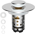 Universal Bathroom Sink Drain Stopper Hair Catcher, Chrome by Greatcomfortathome