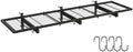 Garage Wall Shelves, 46"X12.5" Garage Shelving Wall Mounted, Heavy Duty Shelf Storage Rack with 4 Hooks, Black Organizer Floating Metal Shelf 160 LBS Capacity for Office, Basement, Laundry Room by Riciakik