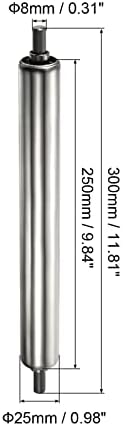 PATIKIL Conveyor Roller 1" Diameter 10" Length, Stainless Steel Gravity Transmission Replacement Part Galvanized End, Silver - Image 2