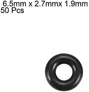 uxcell Pack of 50 Nitrile Rubber O-Rings 6.5mm OD 2.7mm ID 1.9mm Width - Image 2