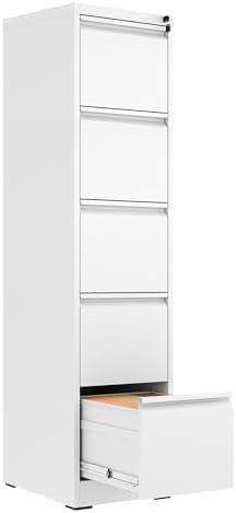 5 Drawer File Cabinet with Lock,Metal File Cabinet for Home Office by FLIXELIO