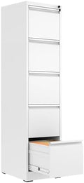 5 Drawer File Cabinet with Lock,Metal File Cabinet for Home Office by FLIXELIO