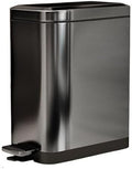Modern Stainless Steel Step Trash Can with Silent Close Lid for Home Kitchen and Bathroom Sleek Gray Finish by Unknown