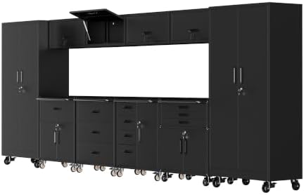 10-Piece Garage Storage Cabinets System Heavy Duty Workshop Set by FLIXELIO