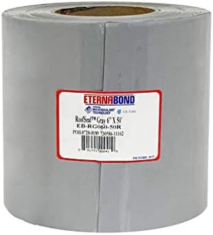 EternaBond RoofSeal Gray 6" x50' MicroSealant UV Stable RV Roof Seal Repair Tape | 35 mil Total Thickness - EB-RG060-50R - One-Step Durable, Waterproof and Airtight Sealant by ETERNABOND