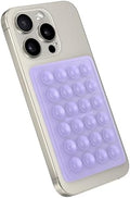 StickyGrippy Suction Phone Case Mount, Sillicon Adhesive Phone Accessory for iPhone and Android, Hands-Free Fidget Toy Mirror Shower Phone Holder, Tiktok Videos and Selfies (Purple Glitter) by StickyGrippy