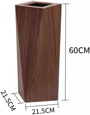Wooden Trash Can with Diamond Design High Grade Household Waste Basket for Living Room Office and Bathroom Smart and Stylish Garbage Bin for Home or Work (Mixed Colors) - Image 2