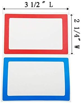 MFLABEL® 400 Colorful Name Tags - 3.5"x2.25" Organization Stickers (Red/Yellow/Blue/Green) | Durable, Waterproof & Peel-Stick for Home, Parties | Non-Toxic Adhesive for Clothes - Image 2