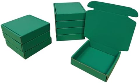 50 Pack 5.1x5.1x1.2 in Hunter Green Shipping Boxes by Unknown