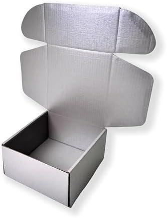 20 Pack 9.8x9.8x4 in Silver Shipping Boxes - Image 5