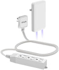 TiFFCOFiO Flat Plug Extension Cord with Night Light Outlet Cover, 3 FT 3 Prong Extension Cord, 3 Grounded Outlets for Home and Kitchen, 13A/1675W, ETL Listed by TiFFCOFiO