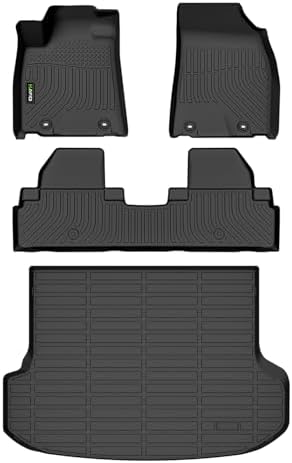 All Weather Car Floor Mats & Cargo Liner for 2010-2015 RX RX350 RX450h Custom Fit Full Set Accessories - Black by HAFIDI