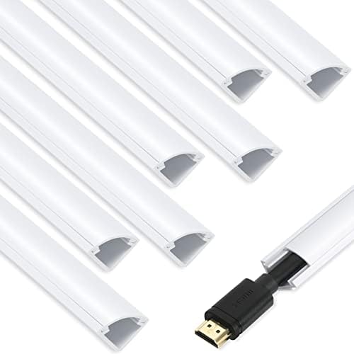 ZhiYo 142in Corner Cable Hider for 1 Cord, Hide Wires on Wall Corner, White by ZhiYo