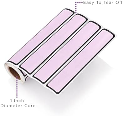 Carstens Adhesive Sticker Labels, 5 3/8” x 1”, Binder Labels for 1” Ring Binder Spines, Lavender, Roll of 200 - Image 2