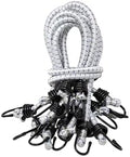 Kotap VBC-24WHT Heavy Duty Durable Multi-Use Bungee Cords with Hooks, 24-Inch, White (10-Pack) by Kotap