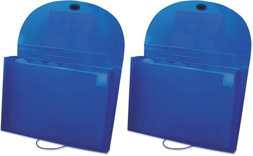 C-Line Biodegradable 7-Pocket Expanding File, Letter Size, 1 Expanding File, Blue (48305) (Pack of 2) by C-Line
