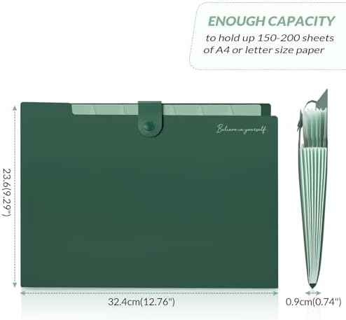 SKYDUE Expanding File Organizer with 8 Pockets, Accordion File Folders - Image 6