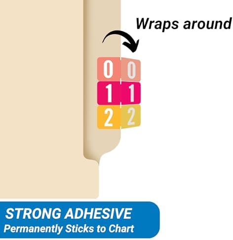 Doctor Stuff - File Folder Labels, Number 7, Tab Products 1277 Match - 1277 Series Chart Stickers, Purple, 1/2" x 1", #7, 500/Roll - Image 3