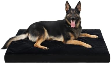 KSIIA Orthopedic Dog Bed for Extra Large Dogs with Waterproof, Black, 47x29 by KSIIAPetProducts
