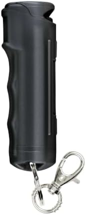 SABRE Pepper Spray with Fast Flip-Top Safety & Snap‑Clip Keychain for Self Defense - Maximum Police Strength OC with UV Marking Dye, 10‑Sec. Spray, 14-ft Range, Finger Grip, Made in USA, 0.54 fl oz by SABRE