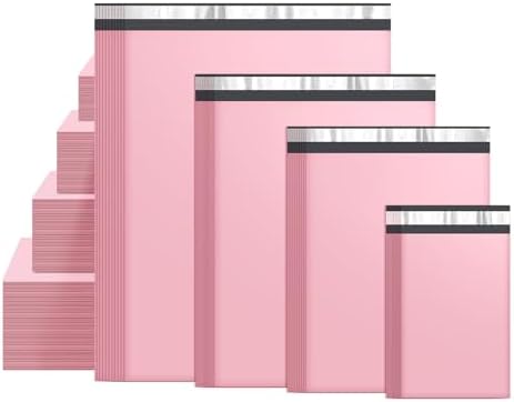Famagic 100 Pack Pink Poly Mailers Variety Pack, 6x9&10x13&12x15.5&14.5x19 by Famagic