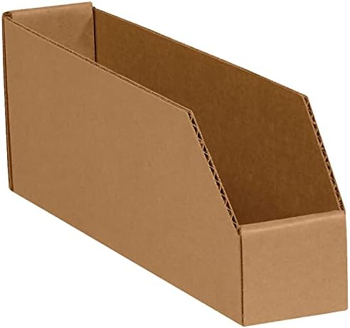 Box USA Storage Bins Medium 2"L x 12"W x 4 1/2"H 50-Pack - Corrugated Cardboard Box for Packing, Moving, and Storage by BOXUSA