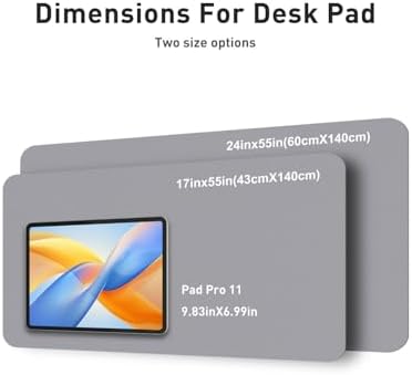 Aothia Faux Leather Desk Mat - Non-Slip PU Leather Desk Blotter, Waterproof Writing Surface, Large Desk Pad for Office & Home (Light Grey, 55" x 17") - Image 5