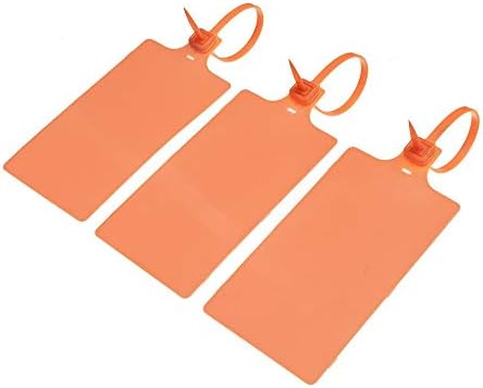 Plastic Seals Shipping Tags Logistics Use Big Sign Tie Large Label Tie, 255mm Total Length, Package of 100pcs (Orange) by XF-Vel