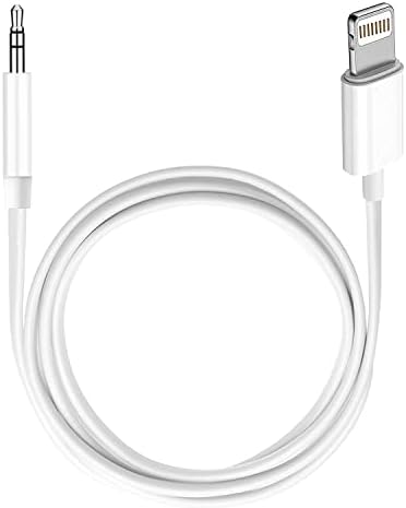 (Apple MFi Certified) iPhone AUX Cord,Lightning to 1/8 Inch Audio Cable,3.3ft, Headphone Jack Adapter Male Aux Stereo Audio Cable Compatible for iPhone 14/13/12/11/XR/X/8/7 (White) by Seulliya