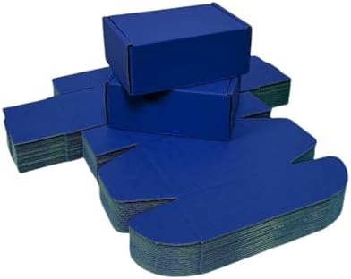 50 Pack 4.3x3.1x2 in Industrial Blue Mini Shipping Boxes - Image 4