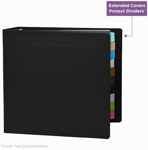 Carstens 4-Inch Heavy Duty 3-Ring Binder - Side Opening, Black, Durable Plastic, No-Gap Rings, Waterproof Cover, No Pockets, Holds 600 US Letter Sheets, BPA-Free, Made in USA (1845-3R), Case of 10 - Image 6