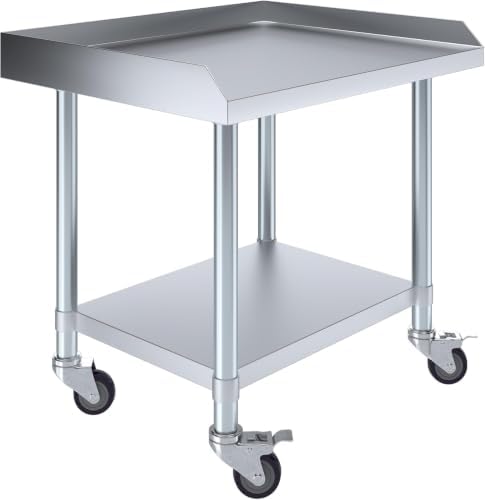 24" x 30" Stainless Steel Rolling Equipment Stand with Wheels | Mobile Commercial Kitchen Work Table for Restaurant, Bakery & Foodservice | NSF Certified by ExpressKitchQuip
