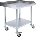 24" x 30" Stainless Steel Rolling Equipment Stand with Wheels | Mobile Commercial Kitchen Work Table for Restaurant, Bakery & Foodservice | NSF Certified by ExpressKitchQuip