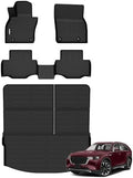 GINOWY-Floor Mats & Cargo Liner Set for Mazda 2024 2025 2026 CX-90 & CX90 PHEV (Fit for 7 & 8 Seats), TPE All Weather Mats Floor Liners Waterproof Trunk Mat Car Accessories CX90 by GINOWY